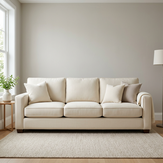 Sofá depois da limpeza - limpo e renovado